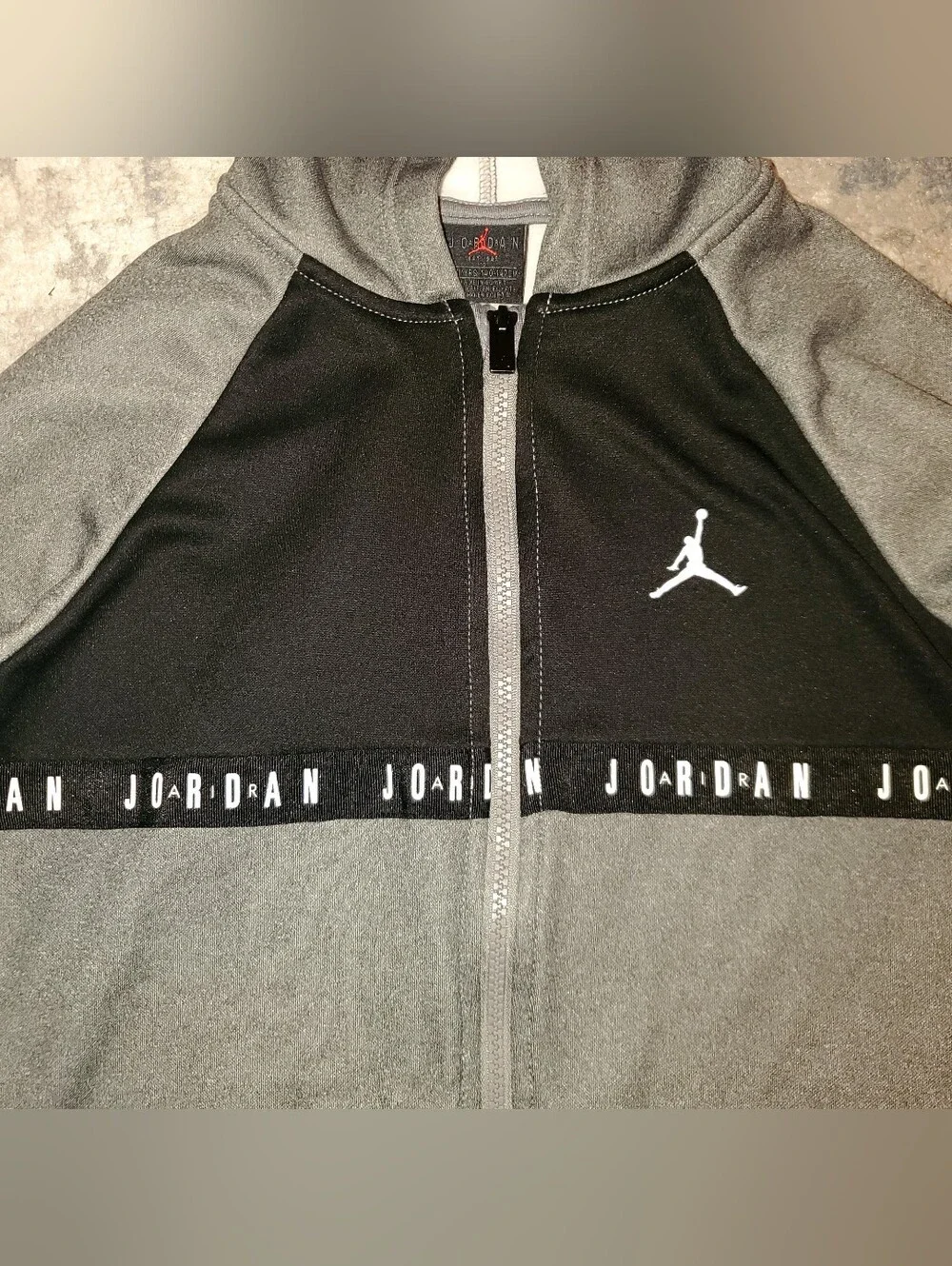 NWOT Jordan Boys 2-Piece Grey & Black Tracksuit Set